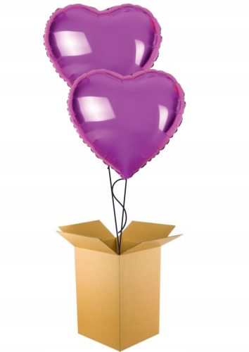  SET OF 2 HELIUM-FILLED BALLOON PINK HEARTS Gift in a Box