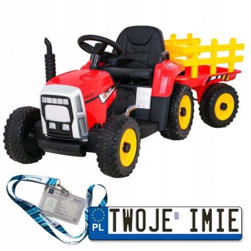  TRACTOR VEHICLE WITH TRAILER BLOW FOR CHILDREN BATTERY 2X25W EVA LEATHER