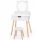  VIGA Large Wooden Dressing Table White with Mirror and Chair