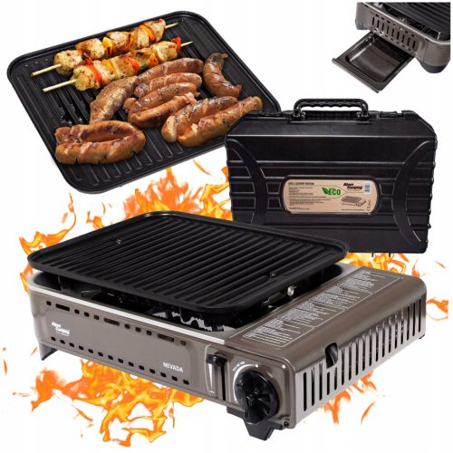  ALPEN CAMPING NEVADA GAS TOURIST GRILL FOR CARTRIDGES + CASE