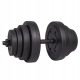  Springos adjustable bituminous dumbbells 1x 20 kg