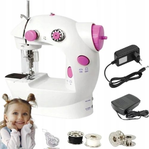  REAL SEWING MACHINE FOR CHILDREN PORTABLE BATTERY POWERED + 220V POWER SUPPLY