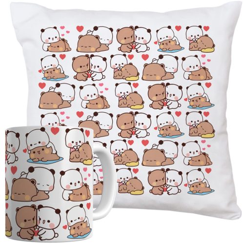  BUBU AND DUDU MUG AND PILLOW SET TEDDY BEARS CUTE BEARS AS A GIFT