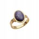  Adjustable ring - Charoite and gold-plated silver