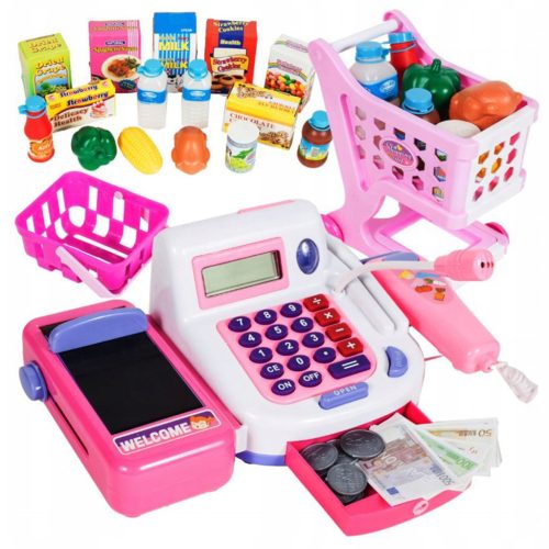  LARGE SHOP CASH REGISTER FOR CHILDREN WITH SOUND