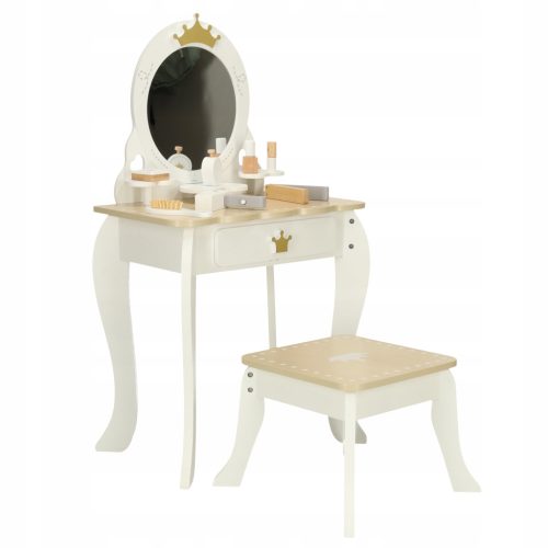  GIRL'S DRESSING TABLE WOODEN WITH MIRROR STOOL ACCESSORIES LULILO BELLA