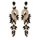  Hanging crystal earrings elegant black wedding new year's eve banquet