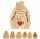  Wooden bear figurines ENGRAVED puzzle family theme READY FOR A GIFT