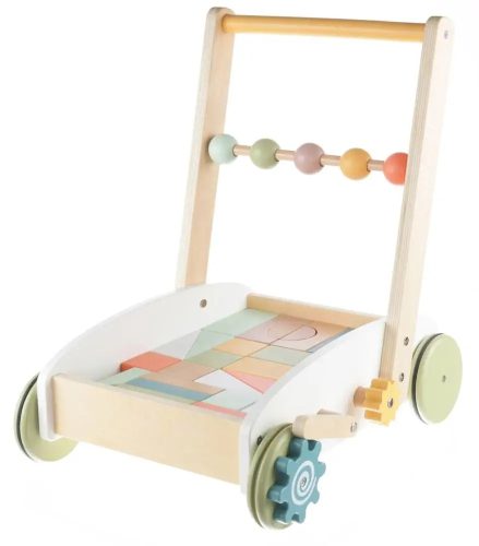  ZOPA Wooden cart with cubes