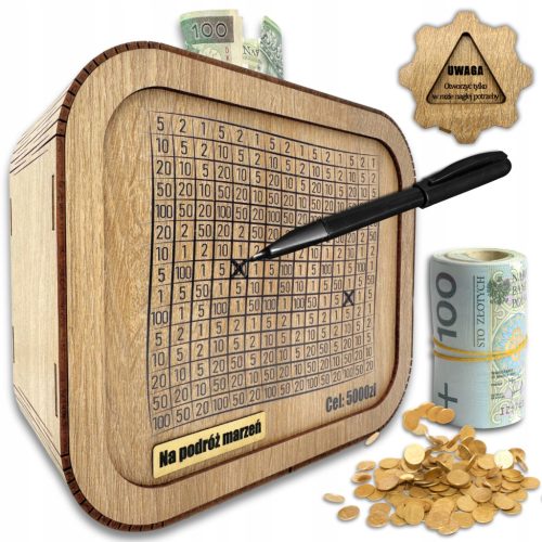 MONEY BANK CROSS-OUT CROSS-OUT GIFT Challenge SAVING YOUR ENGRAVING