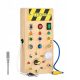  Wooden Sensory Manipulative Montessori Board with LED Switches