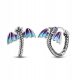  Silver fairy tale earrings Bright Dragons Dragon hoops silver 925
