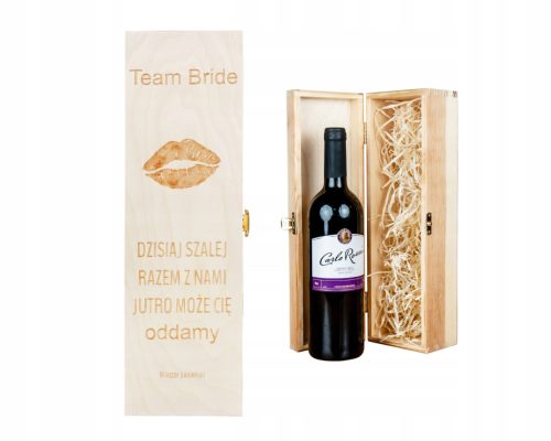  Wooden engraved wine box hen party DB1