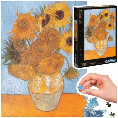  Clementoni puzzle sunflowers Vincent Van Gogh painting 1000 pieces