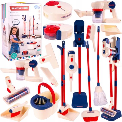  INTERACTIVE CLEANING SET XXL MOP BATTERY VACUUM CLEANER FOR CHILDREN