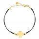 GOLD BRACELET 316L SURGICAL STEEL CLOVER STRING