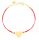  GOLD BRACELET 316L SURGICAL STEEL RED HEART STRING