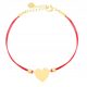  GOLD BRACELET 316L SURGICAL STEEL RED HEART STRING