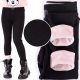  HEAVYLY INSULATED RIBBED Leggings for Children BLACK FUR for girls