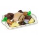  Wooden Dinner Set Tray Chicken Vegetables 15 pcs.