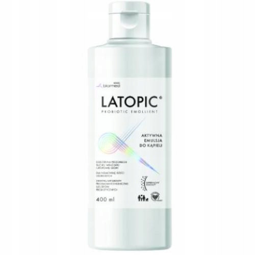 Latopic Bath Emulsion for Daily Care of Dry, Sensitive, and Atopic Skin, 400 ml
