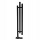  DECORATIVE RADIATOR vertical decorative 1200/170 PORK 280W BLACK MATT STRUCTURE.