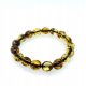  AMBER bracelet on elastic band green natural Baltic amber FILM