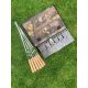  Mangal Grill Case for 6 Shampoo. Foldable charcoal. Skewers included