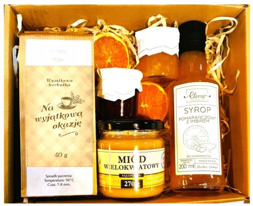  GIFT BOX BASKET GIFT FOR BIRTHDAY NAME DAY HONEY TEA JAM