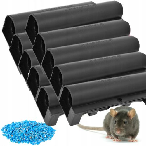  10x LARGE BAIT STATION TUNNEL BAIT FEEDER FOR RATS AND MICE