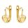  GOLD EARRINGS English pr. 585 HEARTS Hearts