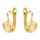  GOLD EARRINGS English pr. 585 HEARTS Hearts