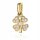  Gold Pendant CLOVER PENDANT Zircons 333