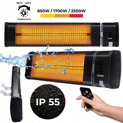  LUXEVA LXV 2500-HRS infrared remote controlled wall heater