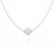  Silver choker necklace clover mother of pearl PR.925 40cm