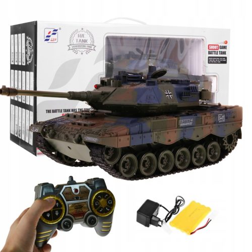  REMOTE CONTROLLED SMOKE SHOOTING TANK + SHIELD REALISTIC SOUNDS