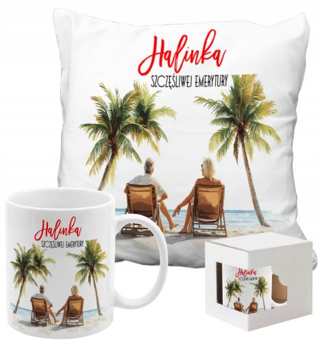  GIFT FOR A PENSIONER HAPPY RETIREMENT MUG WITH PILLOW + NAME