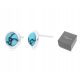  Silver earrings Women's studs with Turquoise round studs 925