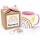  Teacher's Day RAINBOW GIFT SET FOR KINDERGARTEN TEEN mug keychain