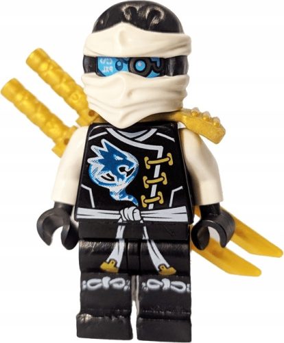  LEGO njo189 figure Zane - Skybound Ninjago + 2 SWORDS LIKE NEW P506