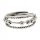  SILVER RING moving balls - surgical steel, jewelry for a gift