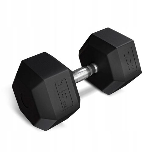  Trex Sport 1x 15 kg coated/rubberized fixed dumbbells