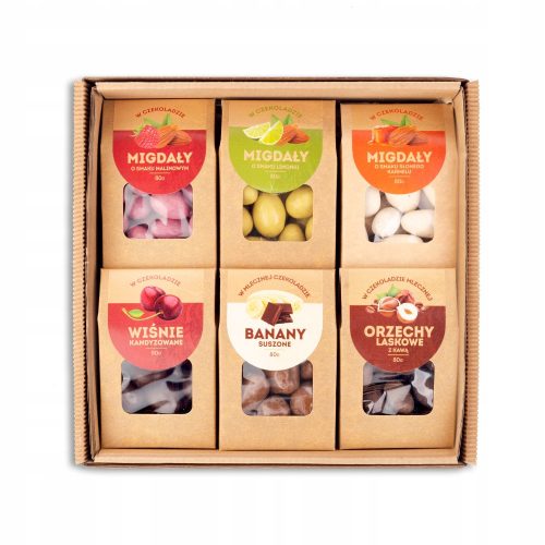  Gift set ALMONDS x3 CHERRIES HAZELNUTS BANANAS CARTON