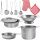  Pots for Children Kitchen Accessories Metal Pot Set Frying Pan Large