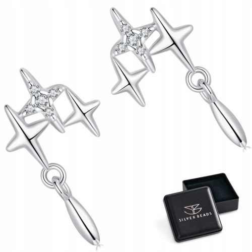  K808 Polar Stars Silver Stud Earrings Silver 925