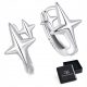  K809 Silver polar stars hoop earrings clasps silver 925