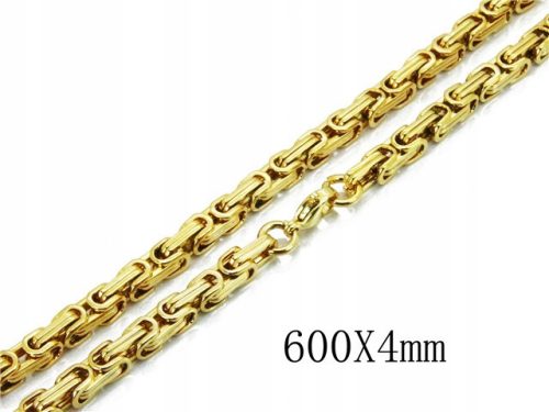  Men's chain surgical steel gold royal weave 60 cm 4mm new