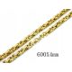  Men's chain surgical steel gold royal weave 60 cm 4mm new