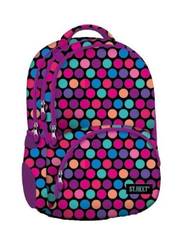 St. Majewski ST.REET DOTS 1 Youth School Backpack with Free Scarf and Lesson Plan