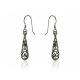  HANGING EARRINGS ORIENTAL PATTERN OPENWORK DROPS TEARFLOWERS k3113
